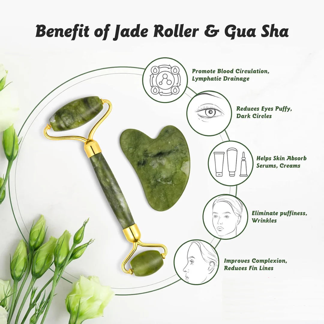 Jade Roller and Gua Sha Set